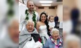 Bride and groom with her grandparents