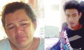  ( l r) Grieving sister Pelenatete Senio with her brother and victim of a fatal beating, Miracle Iva Aileone 