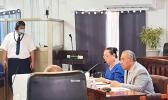 Treasurer Malemo Tausaga at joint budget hearing