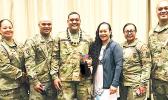 (l-r) SSG Pine, Lani; SFC Tuitoelau, Salamo; CPT Gonzales, Ricardo; SFC Leaupepe, Samantha; MSG McCall, Poumele; WO1 Lokeni, Lancelot. 