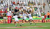 Faafoi Falaniko #15 makes an historic drop kick