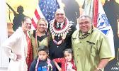 Chaplain Tupuola with family members