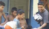 Children with smiles on their faces