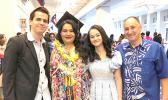 American Samoa native, Christina Regina Maiava Schaff (second from left), pictured with her husband, Kevin Schaff (far right) and the couple’s two children following her graduation Wednesday from American Military University (AMU) in Washington D.C. where she received a Bachelor of Religion.