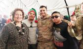 Cong. Uifa’atali Amata and troops