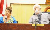 Port Administration director Taimalelagi Dr. Claire Poumele and ASG Property Management Office director Niumata appeared before the House Transportation/ Port Committee on Wednesday to discuss the issue regarding the selling of tugboats and barges to the Samoa government.  [photo: AF]