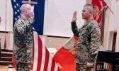 Commander Michael Tagaloa being sworn in