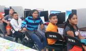 Forty-two youngsters from around the territory are using their summer months learning how to become web savvy, thanks to the free computer basic research course being administered by the Dept. of Youth and Women's Affairs. See story for full details. [photo: Blue Chen-Fruean]