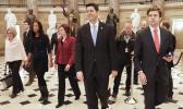 Paul Ryan of Wis., center, walks with other members of Congress to the House Chamber on Capitol Hill in Washington, Monday, Jan. 22, 2018, to begin a vote on a short term spending bill to reopen the government. (AP Photo/Pablo Martinez Monsivais) Paul Ryan of Wis., center, walks with other members of Congress to the House Chamber on Capitol Hill in Washington, Monday, Jan. 22, 2018, to begin a vote on a short term spending bill to reopen the government. (AP Photo/Pablo Martinez Monsivais)