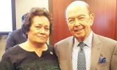 Congresswoman Aumua Amata with U.S. Commerce Secretary, Wilbus Ross