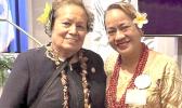 Congresswoman Amata and Dr. Celestine Faumuina-Nix pictured at IGIA 2025. Amara and Dr. Celestine Faumuina-Nix