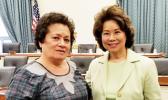 Congresswoman Amata and U.S. Transportation Secretary Elaine Chao earlier this year on Capitol Hill.