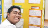 Siitia Mase with his project “COVID-19 & the Effectiveness of Facemask”