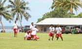 O se va’aiga i le ‘au a Malaeloa I’a Vai i le latou tataga muumuu i le fetauiga ma le ‘au malosi a le Senapati mai Tafuna. [ata: THA]