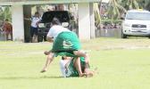 Maoa’e taumafaiga a tama ta’aalo i ta’aloga o lo’o fa’agasolo nei o le Liki Kirikiti o le Fu’a 2017  (ata: THA)