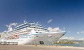 The cruise ship “Regatta” docked in Apia Harbor.  