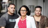 Hans Dalton's siblings, Nicholas and Natasha Dalton with lawyer Olinda Woodroffe