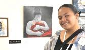 Deborah with her winning painting