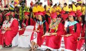 Yesterday morning, when Faga’itua High School held its commencement ceremony, a seat was made available for a missing graduate - Taupule Talosaga - who passed away two weeks before graduation. Taupule’s mother was there on his behalf to receive his diploma.  [photo:EM]