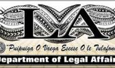 The Department of Legal Affairs in the notice, posted as of yesterday morning on its website, announced the Oct. 19 effective date of the new PW7 program for citizens of Samoa entering American Samoa. DEPT OF LEGAL AFFAIRS LOGO