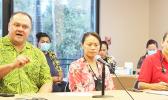 [l-r] Dr. Dr Aifili Tufa, Dr. Francine Amoa, and Dr. Fiona Trial 