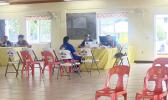 A mass vax medical team at the Matu’u CCCAS Hall