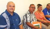 [l-r] Dr. Aifili John Tufa, Papali’i Marion Fitisemanu, Farah Utu, and Dr. Saipale Fuimaono
