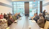 Congresswoman Uifa’atali Amata, Gov. Lemanu P.S. Mauga, Chief of Staff Loa Tuimavave T. Laupola, and Deputy Chief Legal Counsel Terry VanEaton 