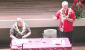 Lt. Gov Lemanu Mauga and Office of Insular Affairs Director Nikolao Pula