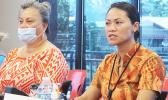 Fara Utu (left) and DoH Pharmacist, Dr. Francine Amoa