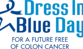The early signs of cancer often do not include pain. Early detection can save your life. Dress in Blue Day logo