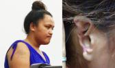 GOING TO JAIL: Taumasina Falaniko, THE DAMAGE: What remains of the victim's ear. Left is Taumasina Falaniko and right is photo of Levi Saleimoa"s mutulated ear