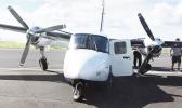  The damaged Twin Commando aircraft. [Photo: supplied / Danika Adam via RNZI] 