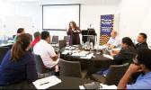Dr Rebecca Levine running a workshop on a new mosquito app [Photo: US Consulate Auckland]