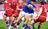Henry Taefu with the ball