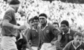 1988 photo of Su'a Saini Lemamea in action