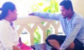 Taualai Leiloa talking with his lawyer.