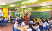 Class room with students and teachers