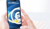 EuroMillions website on phone screen