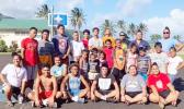 Young people of Fagaalu village in a group photo
