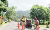 Workers from Silva Construction at the Fagaima Road