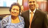 Congresswoman Aumua Amata with FCC Chairman Ajit Pai. 