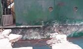 The damaged wharf at Ofu with ferry in background