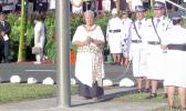 Fiame raising samoa flag