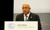  Fiji Prime Minister Frank Bainimarama addressing climate change talks consultations in Bonn, May 2017 [Photo: Supplied] 