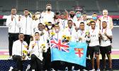 Fiji players and team staff 