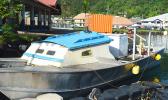 The fishing alia that drifted from Samoa and ended up in Pago Pago harbor, where it docked behind TAOA. The vessel is now in the custody of DPS Marine Patrol unit, while crew are staying in Lauli’i, awaiting travel documents to return home.  [photo by AF]