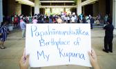 Sign at the Papahanaumokuakea fishing Means Food rally.  It says, "Papahanaumokuakea Birthplace of My Kupuna"