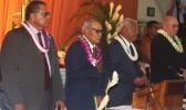 [l-r] Senate President Gaoteote Tofau Palaie, Gov. Lolo Matalasi Moliga, House Speaker Savali Talavou Ale, and Chief Justice Michael Kruse