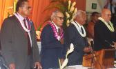 [l-r] Senate President Gaoteote Tofau Palaie, Gov. Lolo Matalasi Moliga, House Speaker Savali Talavou Ale, and Chief Justice Michael Kruse,